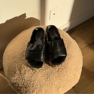 Simon Miller Black Espadrille Slides